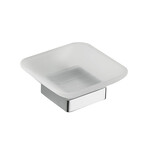 Wiesbaden Eris zeephouder met glas | Chroom Wiesbaden Wiesbaden Eris zeephouder met glas | Chroom