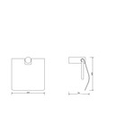 Wiesbaden Ida toiletrolhouder met klep | Chroom Wiesbaden Wiesbaden Ida toiletrolhouder met klep | Chroom