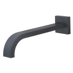 Wiesbaden inbouw-uitloop vierkant 25cm 1/2'' | Mat zwart Wiesbaden Wiesbaden inbouw-uitloop vierkant 25cm 1/2'' | Mat zwart