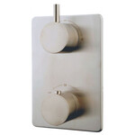 Wiesbaden Caral afbouwdeel inbouwthermostaat 2 weg | Geborsteld staal Wiesbaden Wiesbaden Caral afbouwdeel inbouwthermostaat 2 weg | Geborsteld staal