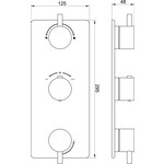 Wiesbaden Caral afbouwdeel inbouwthermostaat 3 weg | Geborsteld staal Wiesbaden Wiesbaden Caral afbouwdeel inbouwthermostaat 3 weg | Geborsteld staal