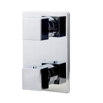 Wiesbaden Rombo afbouwdeel inbouwthermostaat 2 weg | Chroom Wiesbaden Wiesbaden Rombo afbouwdeel inbouwthermostaat 2 weg | Chroom