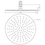 Wiesbaden Wiesbaden Caral hoofddouche rond 30 x 0,8cm | Mat zwart