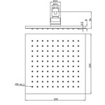 Wiesbaden luxe mess.hoofddouche vierkant 200mmx8mm | Mat zwart Wiesbaden Wiesbaden luxe mess.hoofddouche vierkant 200mmx8mm | Mat zwart