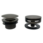 Wiesbaden Wiesbaden Set knop/plug Badoverloopcombinatie met vulfunctie rond | Gunmetal