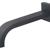 Wiesbaden inbouw-uitloop vierkant 22cm 1/2'' | Mat zwart