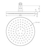 Wiesbaden Wiesbaden Caral hoofddouche rond 20 x 1,2cm | Chroom