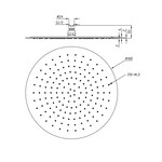 Wiesbaden Wiesbaden UFO Luxe hoofddouche rond 400mm Ultra plat | Chroom