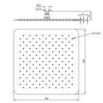 Wiesbaden Wiesbaden UFO Luxe hoofddouche vierkant 400mm Ultra plat | Chroom