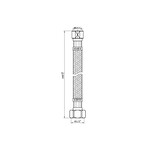 Wiesbaden Caral flexibele slang M15x1/2'' T.B.V. badrand handdoucheset Wiesbaden Wiesbaden Caral flexibele slang M15x1/2'' T.B.V. badrand handdoucheset