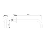 Wiesbaden SLIM 18mm uitloop rond 25cm 1/2" | Geborsteld staal Wiesbaden Wiesbaden SLIM 18mm uitloop rond 25cm 1/2" | Geborsteld staal