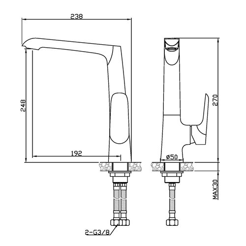 Wiesbaden Tarma éénhendel-keukenmengkraan | Zwart/Chroom Wiesbaden Wiesbaden Tarma éénhendel-keukenmengkraan | Zwart/Chroom