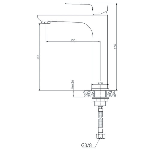 Wiesbaden Casma éénhendel-wastafelmengkraan hoog | Chroom Wiesbaden Wiesbaden Casma éénhendel-wastafelmengkraan hoog | Chroom
