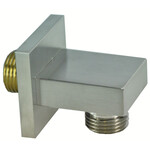 Wiesbaden Wandaansluitbocht vierkant 1/2" | Geborsteld staal Wiesbaden Wiesbaden Wandaansluitbocht vierkant 1/2" | Geborsteld staal