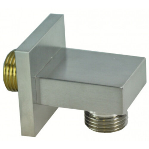 Wiesbaden Wandaansluitbocht vierkant 1/2" | Geborsteld staal Wiesbaden Wiesbaden Wandaansluitbocht vierkant 1/2" | Geborsteld staal