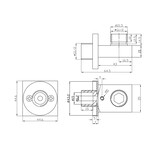 Wiesbaden Wandaansluitbocht vierkant 1/2" | Geborsteld staal Wiesbaden Wiesbaden Wandaansluitbocht vierkant 1/2" | Geborsteld staal