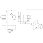 Wiesbaden Wandaansluitbocht met handdouchehouder vierkant 1/2" | Geborsteld staal Wiesbaden Wiesbaden Wandaansluitbocht met handdouchehouder vierkant 1/2" | Geborsteld staal