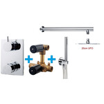 Wiesbaden one-pack inbouwthermostaatset type 115 CHR (20cm ufo) Wiesbaden Wiesbaden one-pack inbouwthermostaatset type 115 CHR (20cm ufo)