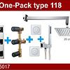 Wiesbaden one-pack inbouwthermostaatset type 118 CHR
