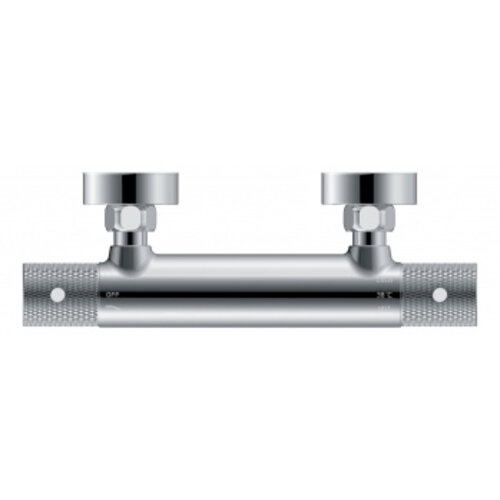 Wiesbaden Ribbd thermostatische douchemengkraan hartafstand 15cm | Chroom Wiesbaden Wiesbaden Ribbd thermostatische douchemengkraan hartafstand 15cm | Chroom