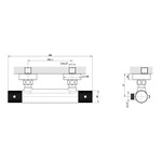 Wiesbaden Wiesbaden Ribbd thermostatische douchemengkraan hartafstand 15cm | Chroom