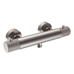 Wiesbaden Ribbd thermostatische douchemengkraan hartafstand 15cm | Geborsteld staal Wiesbaden Wiesbaden Ribbd thermostatische douchemengkraan hartafstand 15cm | Geborsteld staal