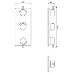 Wiesbaden Caral afbouwdeel inbouwthermostaat 3 weg | Geborsteld messing Wiesbaden Wiesbaden Caral afbouwdeel inbouwthermostaat 3 weg | Geborsteld messing
