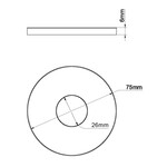 Wiesbaden rozet 75mm T.B.V. uitloop 29.4152 | Geborsteld staal Wiesbaden Wiesbaden rozet 75mm T.B.V. uitloop 29.4152 | Geborsteld staal
