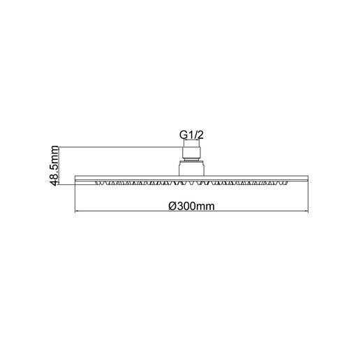 Wiesbaden Wiesbaden Caral hoofddouche rond 30 x 0,8cm | Geborsteld koper