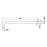 Wiesbaden Wiesbaden Caral douchearm met muurbevestiging 35cm | Gunmetal