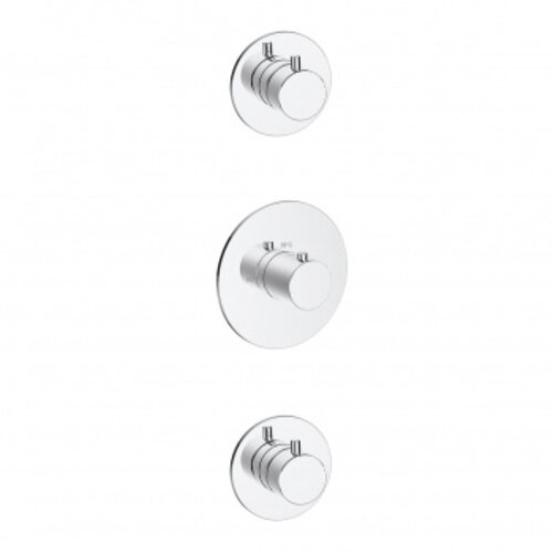 Wiesbaden Dreams afbouwdeel thermostatische douchekraan met 2 stopkranen | Chroom Wiesbaden Wiesbaden Dreams afbouwdeel thermostatische douchekraan met 2 stopkranen | Chroom