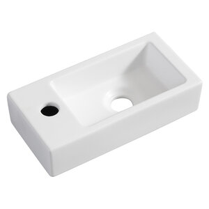 Wiesbaden Wiesbaden Rhea mini fontein links 36,5x18x9cm keramiek | Mat wit Wiesbaden Rhea mini fontein links 36,5x18x9cm keramiek | Mat wit