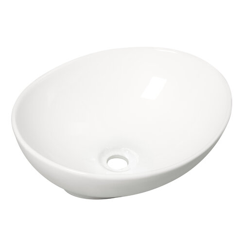 Wiesbaden Barco waskom ovaal 40 x 33 x 14,5cm keramiek | Glans wit Wiesbaden Wiesbaden Barco waskom ovaal 40 x 33 x 14,5cm keramiek | Glans wit