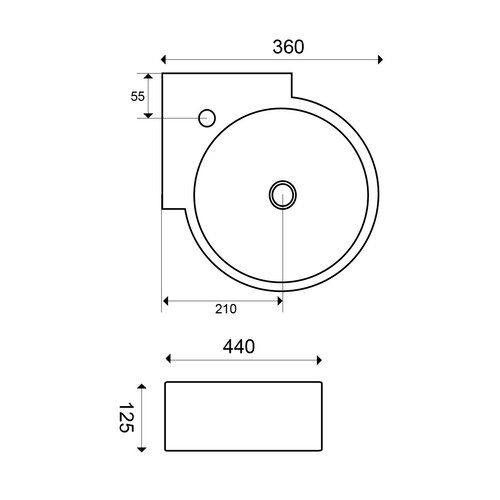 Wiesbaden Wiesbaden Atlas hoekfontein 44 x 27,5 x 12cm keramiek | Glans wit