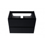 Wiesbaden Marmaris losse onderkast met 2 laden | Mat zwart | 80cm Wiesbaden Wiesbaden Marmaris losse onderkast met 2 laden | Mat zwart | 80cm