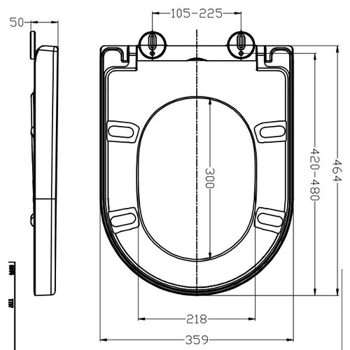 Wiesbaden Vesta toiletzitting softclose en quick release | Mat wit Wiesbaden Wiesbaden Vesta toiletzitting softclose en quick release | Mat wit