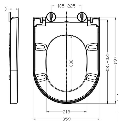 Wiesbaden Vesta toiletzitting softclose en quick release | Mat zwart Wiesbaden Wiesbaden Vesta toiletzitting softclose en quick release | Mat zwart