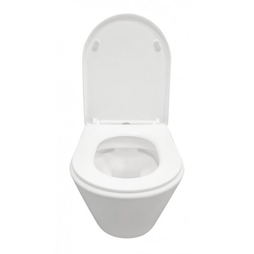 Wiesbaden Vesta wandcloset rimless met Shade slim toiletzitting softclose en quick release | Mat wit Wiesbaden Wiesbaden Vesta wandcloset rimless met Shade slim toiletzitting softclose en quick release | Mat wit