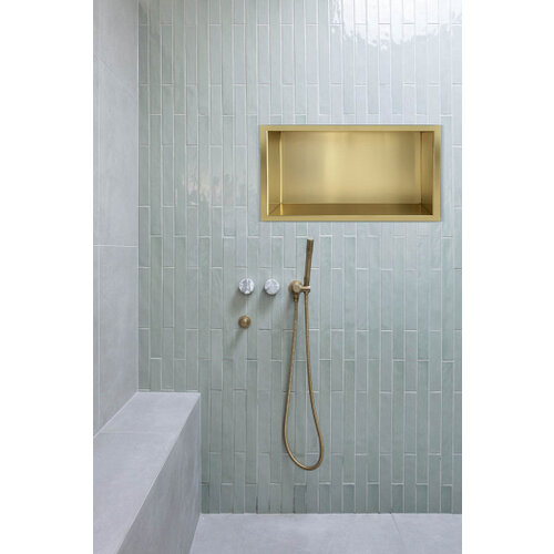 Wiesbaden inbouwnis 30x60x10cm | Geborsteld messing Wiesbaden Wiesbaden inbouwnis 30x60x10cm | Geborsteld messing