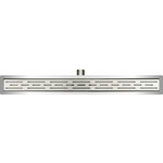 Wiesbaden 3e generatie douchegoot met flens en rooster 100x7cm RVS Wiesbaden Wiesbaden 3e generatie douchegoot met flens en rooster 100x7cm RVS