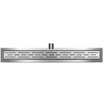 Wiesbaden 3e generatie douchegoot met muurflens en rooster 90x7cm RVS Wiesbaden Wiesbaden 3e generatie douchegoot met muurflens en rooster 90x7cm RVS