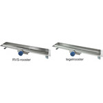 Wiesbaden tegelrooster voor douchegoot 100 x 7cm RVS Wiesbaden Wiesbaden tegelrooster voor douchegoot 100 x 7cm RVS