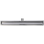 Wiesbaden douchegoot met tegelrooster en flens 90 x 7cm RVS Wiesbaden Wiesbaden douchegoot met tegelrooster en flens 90 x 7cm RVS