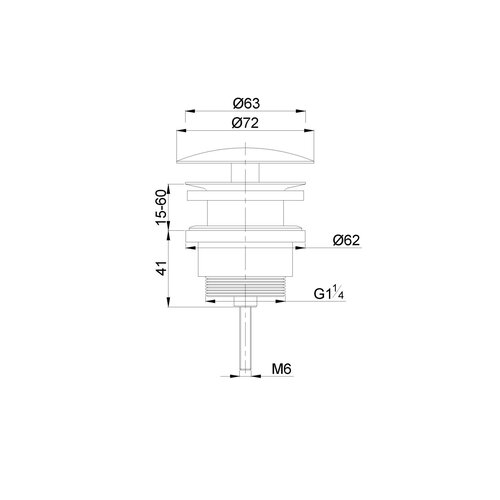 Wiesbaden Wiesbaden Caral luxe vaste waste 5/4'' | Geborsteld staal