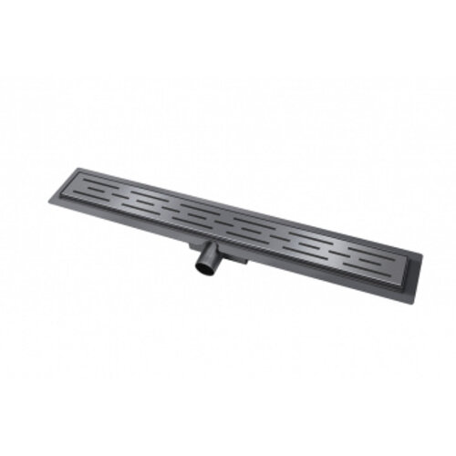 Wiesbaden douchegoot met flens en rooster 90 x 7cm | Gunmetal Wiesbaden Wiesbaden douchegoot met flens en rooster 90 x 7cm | Gunmetal