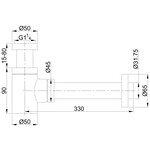 Wiesbaden Wiesbaden Star sifon laag 5/4" x 32 mm | Geborsteld koper