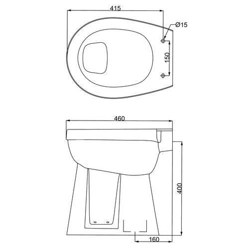 Xellanz Xellanz staande verhoogde toiletpot +6 PK wit
