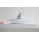 Wiesbaden Kim waskom ovaal 59x35x11cm solid surface | Mat wit Wiesbaden Wiesbaden Kim waskom ovaal 59x35x11cm solid surface | Mat wit