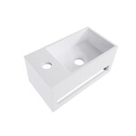 Wiesbaden Julia fontein links Solid surface 35 x 20 x 16cm | Mat wit Wiesbaden Wiesbaden Julia fontein links Solid surface 35 x 20 x 16cm | Mat wit