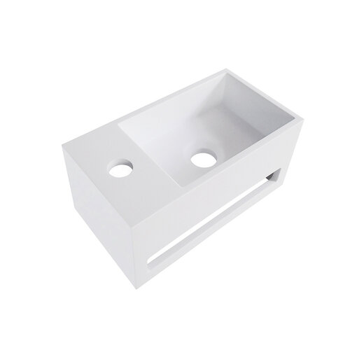 Wiesbaden Julia fontein links Solid surface 35 x 20 x 16cm | Mat wit Wiesbaden Wiesbaden Julia fontein links Solid surface 35 x 20 x 16cm | Mat wit